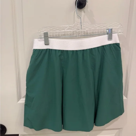 Puma Dark Green Skort with White Waistband - Picture 3 of 9